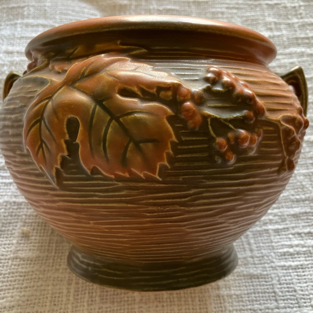 Vintage Roseville Pottery “Bushberry” Jardiniere